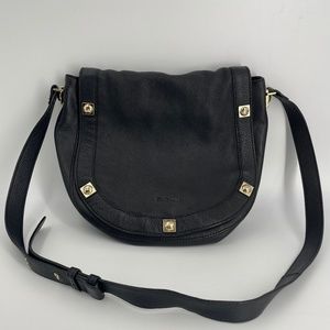 Preloved Black Leather See by Chloe Crossbody Bag